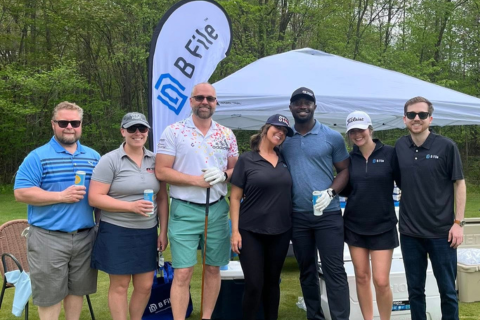 Bobby and friends on a golf course